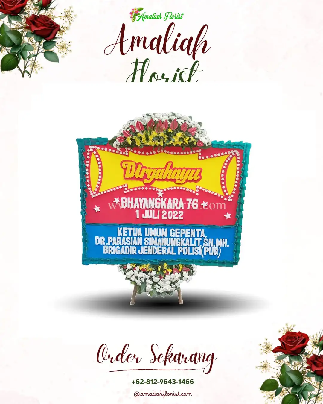 Papan Bunga HUT Ulang Tahun Dangin Puri Kelod